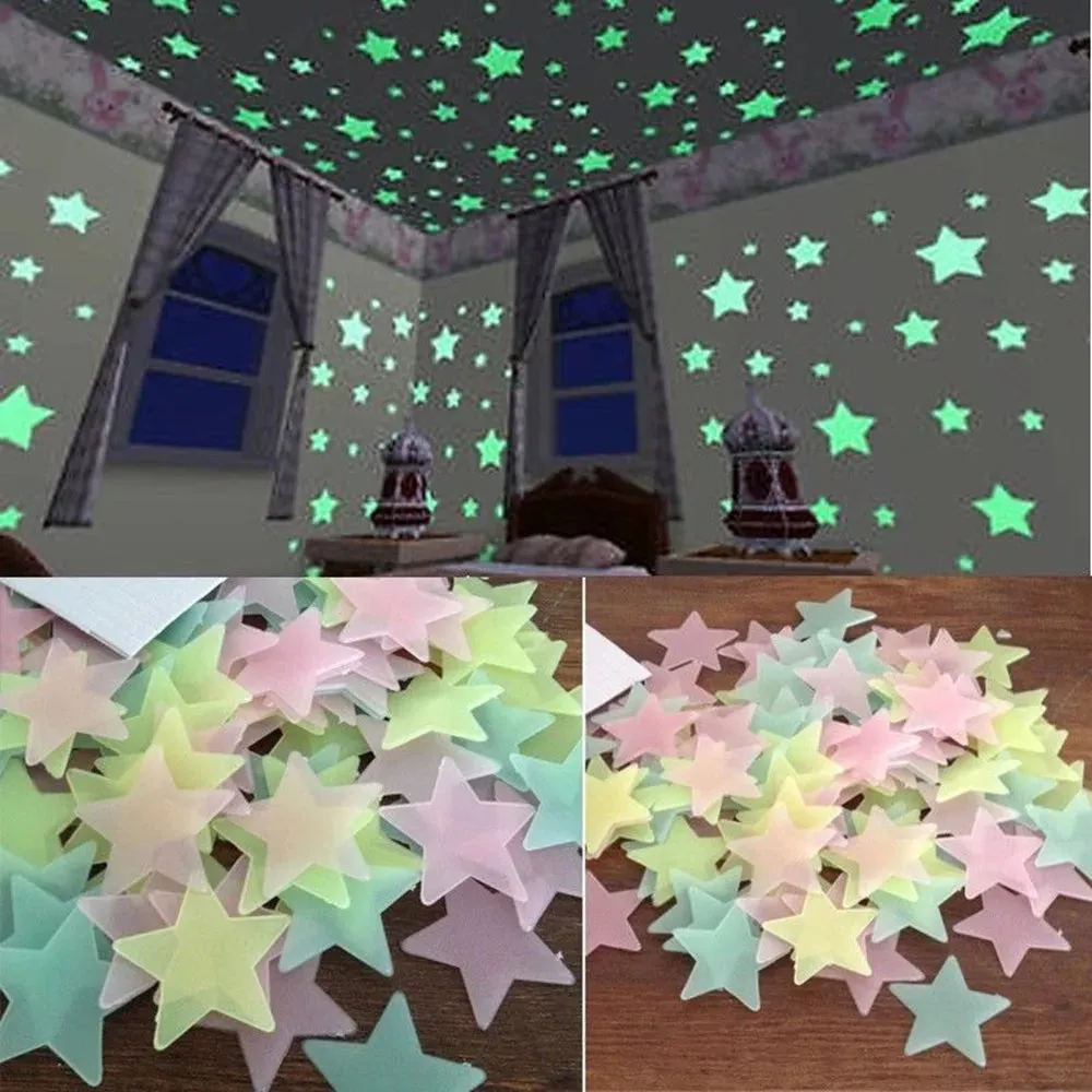 100 Pieces Fluorescent Glow in the Dark Stars