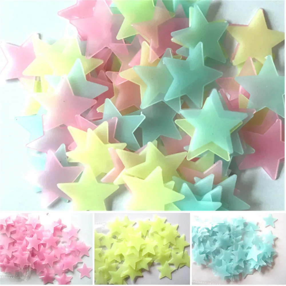 100 Pieces Fluorescent Glow in the Dark Stars