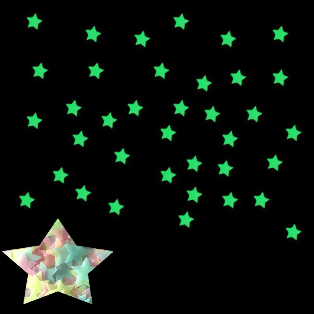 100 Pieces Fluorescent Glow in the Dark Stars