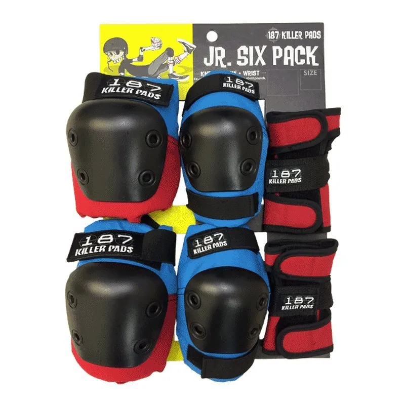 187 - Junior Six Pack Pad Set Red/Blue