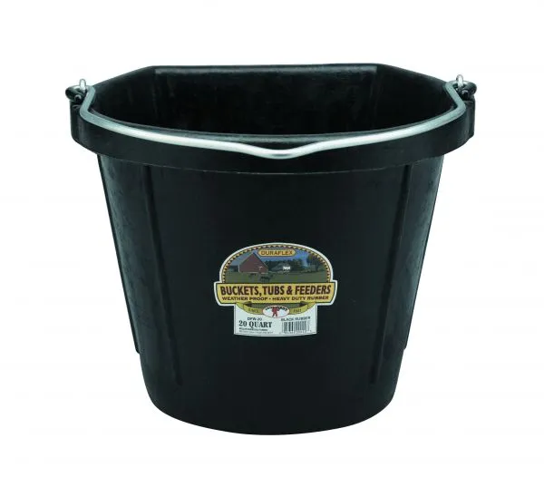 20-Qt Rubber Flat-Back Bucket