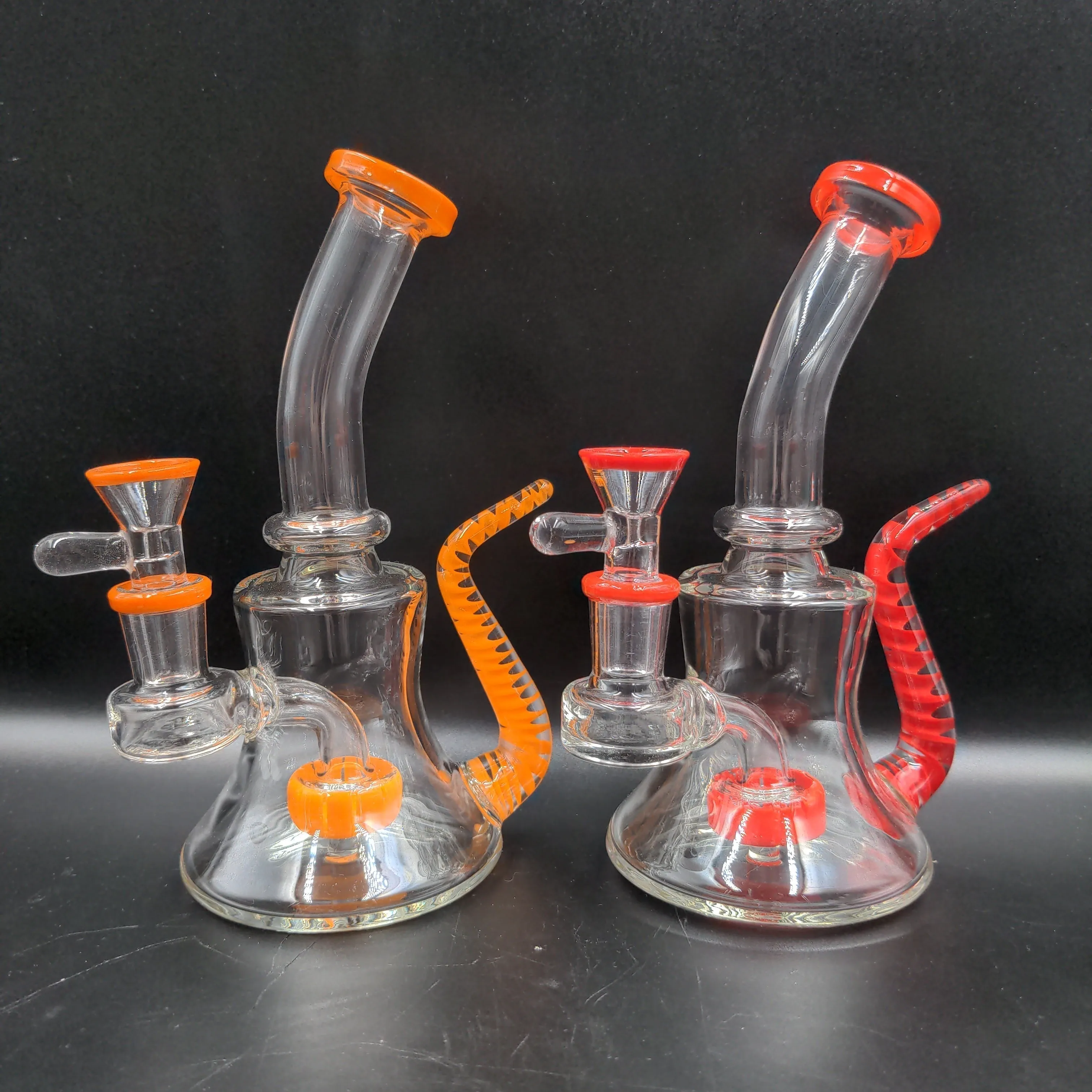 7 Mini Bell Water Pipe w/ Spiral Horn 14mm