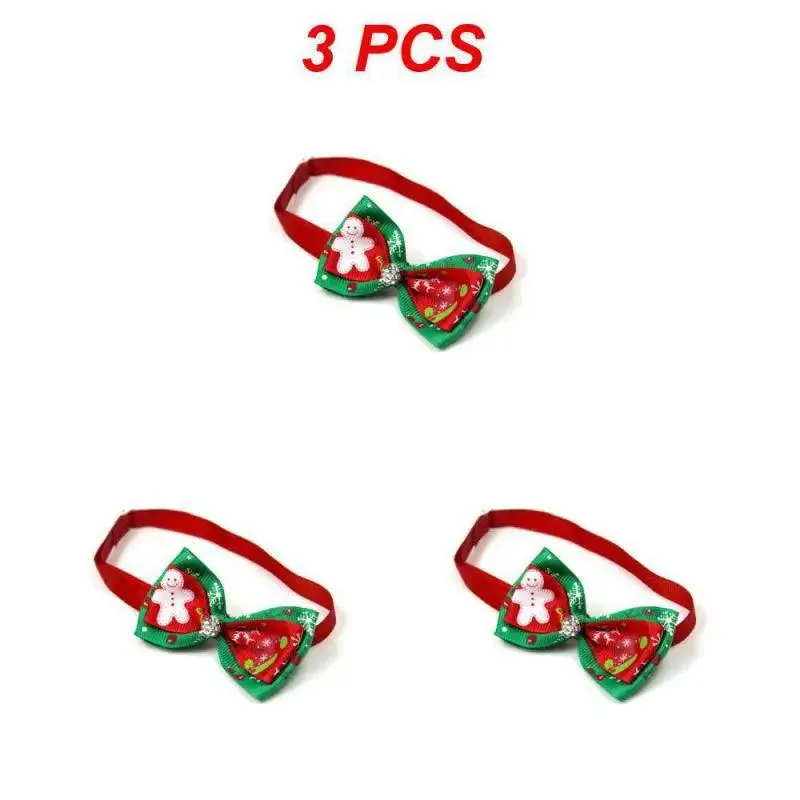 Adjustable Christmas Pet Collar with Bow Tie