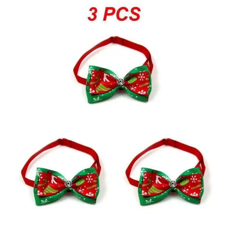 Adjustable Christmas Pet Collar with Bow Tie