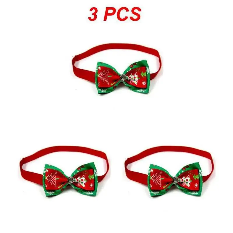 Adjustable Christmas Pet Collar with Bow Tie