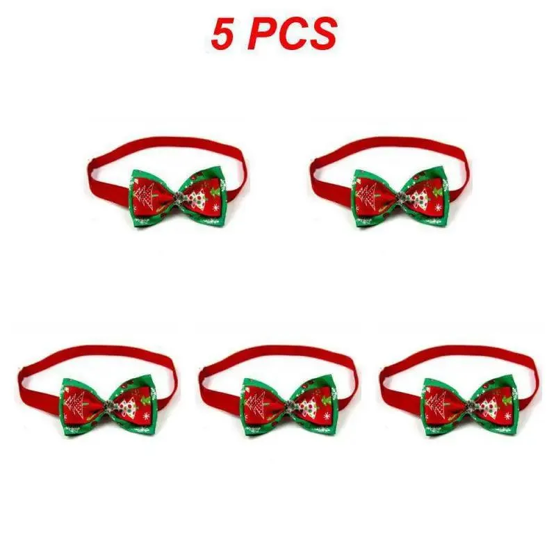 Adjustable Christmas Pet Collar with Bow Tie