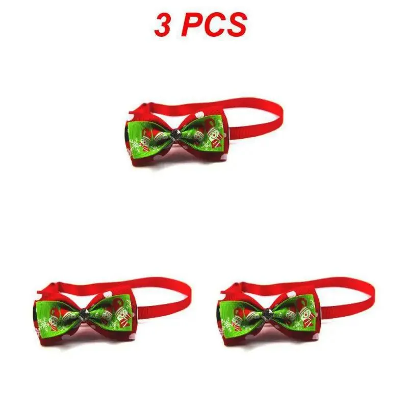 Adjustable Christmas Pet Collar with Bow Tie