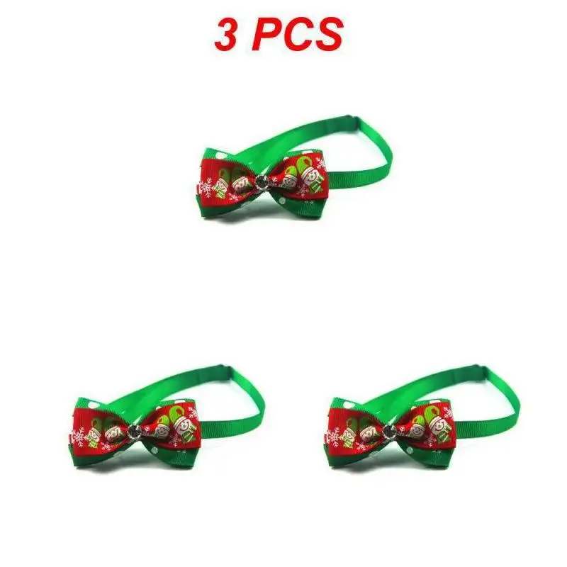 Adjustable Christmas Pet Collar with Bow Tie