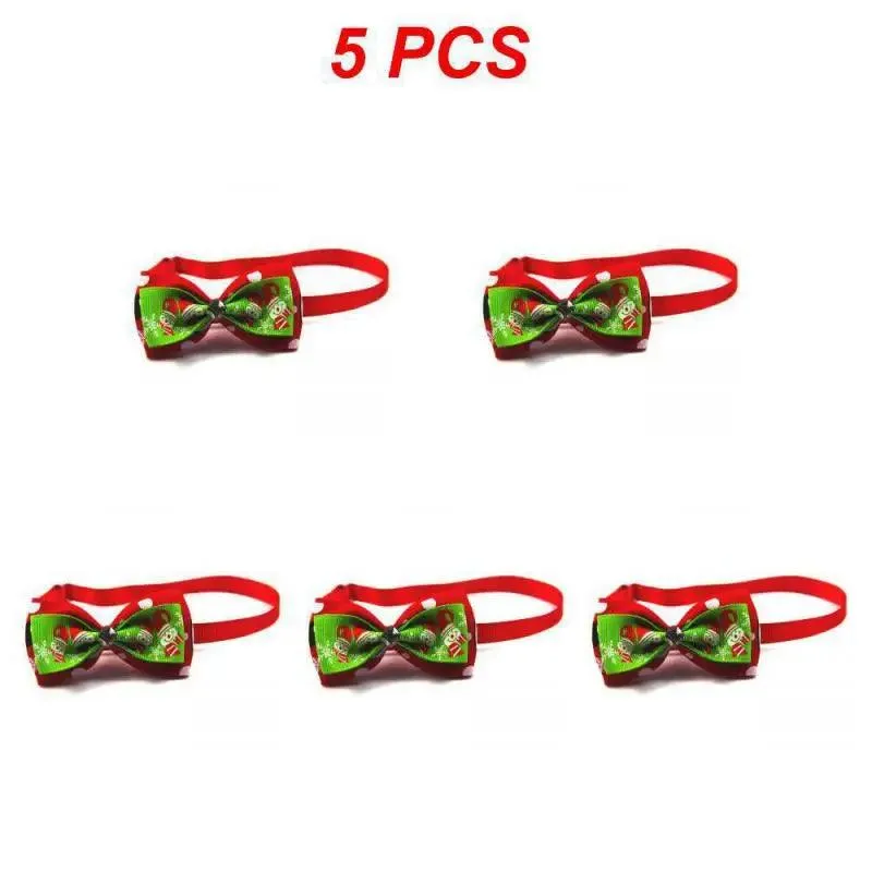 Adjustable Christmas Pet Collar with Bow Tie