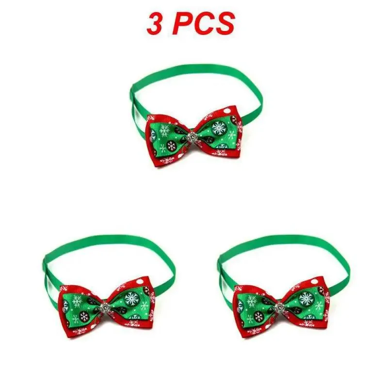 Adjustable Christmas Pet Collar with Bow Tie