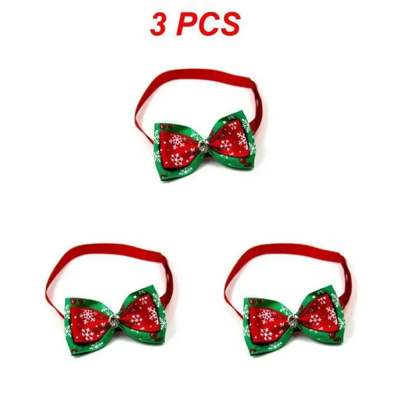 Adjustable Christmas Pet Collar with Bow Tie