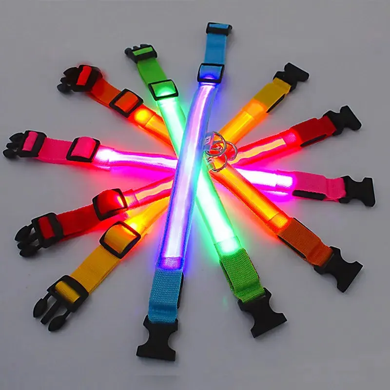 Adjustable Flashing Glowing Dog Collar