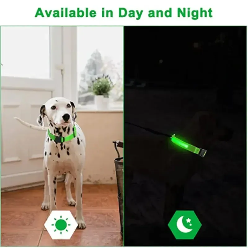 Adjustable Flashing Glowing Dog Collar