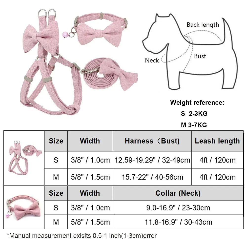 Adjustable Harness Leash Collar Set