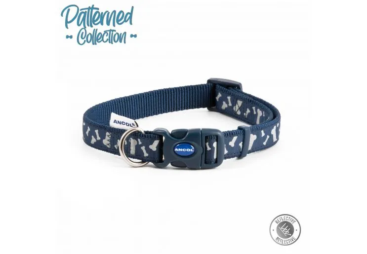 Ancol - Reflective Bone Collar - Blue - Large (45-70cm)