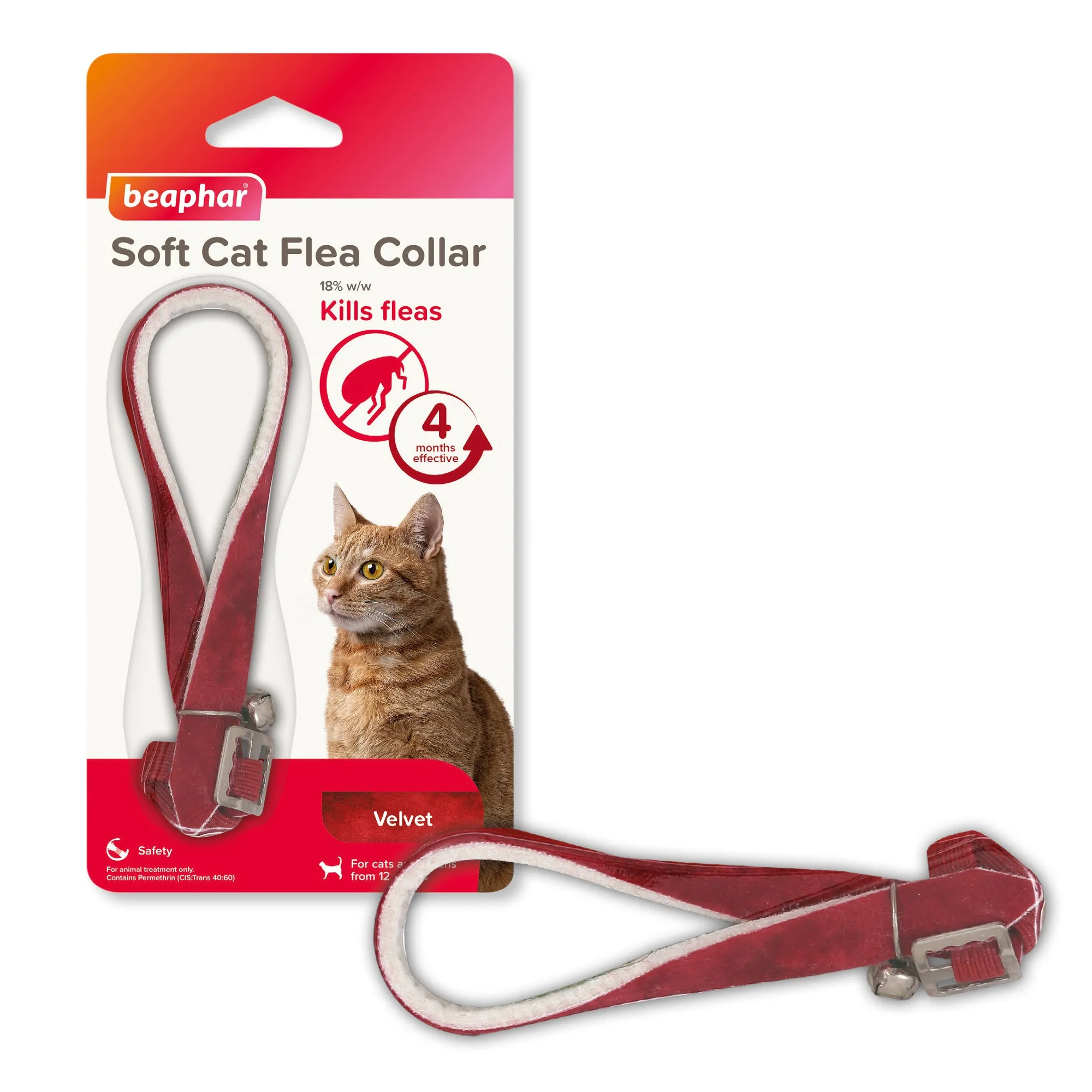 Beaphar Cat Collar Kills & Prevents Fleas Velvet