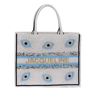 Bianca Evil Eye Customizable Beaded Tote