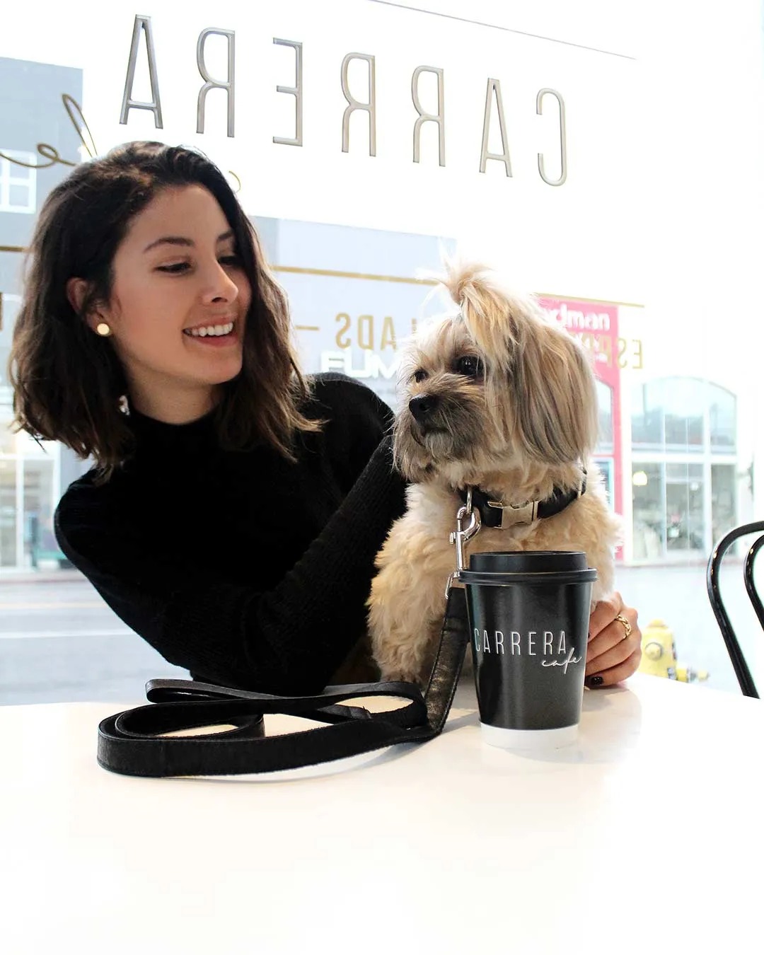 Black Vegan Leather Dog Collar