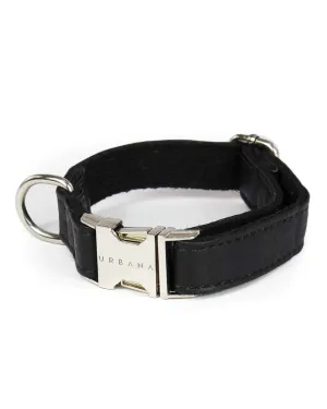 Black Vegan Leather Dog Collar