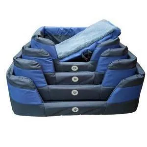 Bono Fido Stay Dry Basket Dog Bed Blue Medium