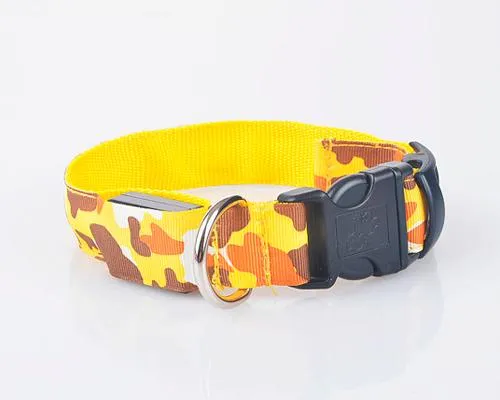 Camouflage Series Dog Collar with LED Light