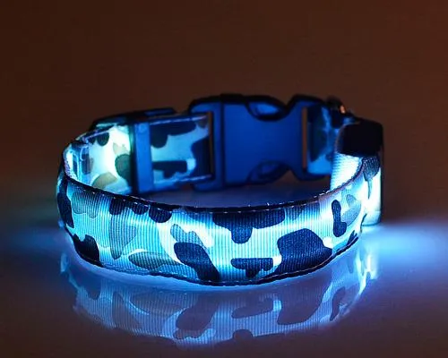 Camouflage Series Dog Collar with LED Light