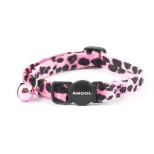 Cat Collar Ancol Leopard Print Safety Pink