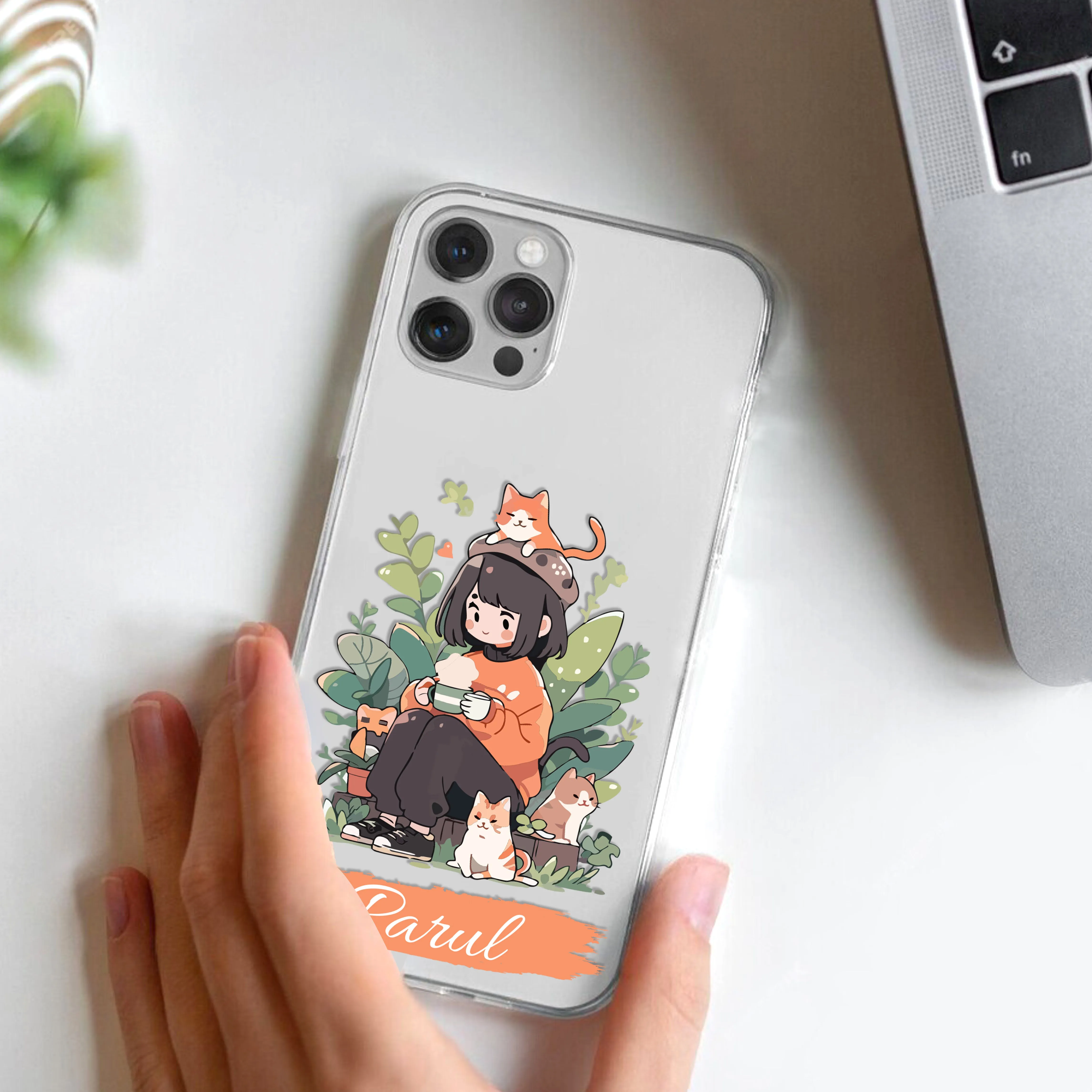 Cat Lover Customize Transparent Silicon Case For OnePlus