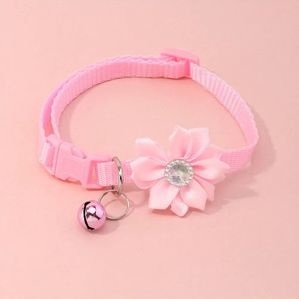 Chic cat Collar with Bell  Cozy  Durable Accessory