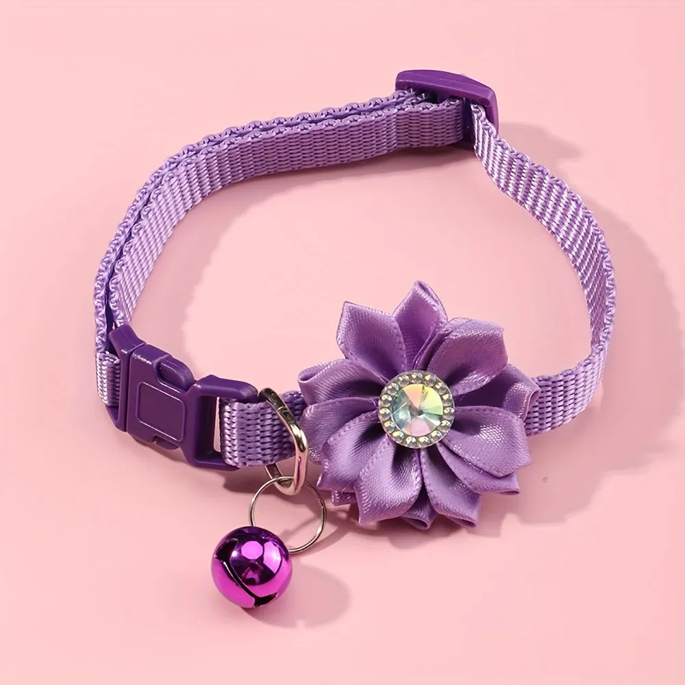 Chic cat Collar with Bell  Cozy  Durable Accessory