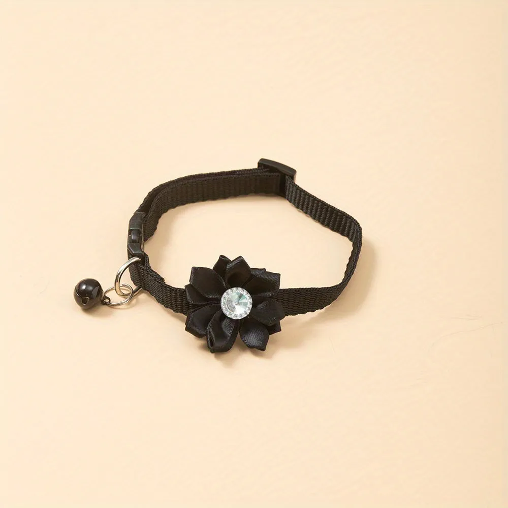 Chic cat Collar with Bell  Cozy  Durable Accessory