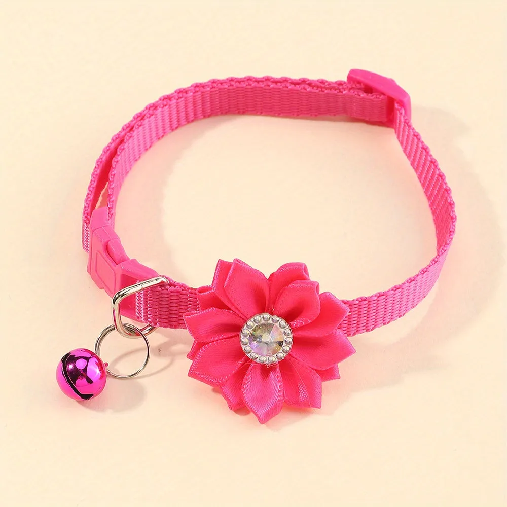 Chic cat Collar with Bell  Cozy  Durable Accessory