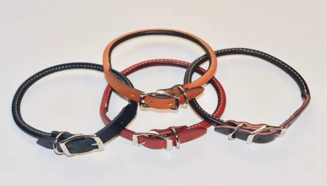 Circle T Rolled Leather Collars