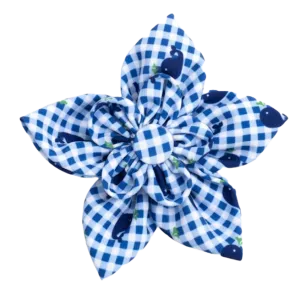 Collar Flower | Gingham Whales