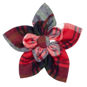 Collar Flower | Red, Green, & Navy Plaid