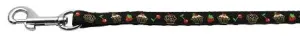 Cupcakes Nylon Ribbon Leash Black 3-8 inch wide 4ft Long