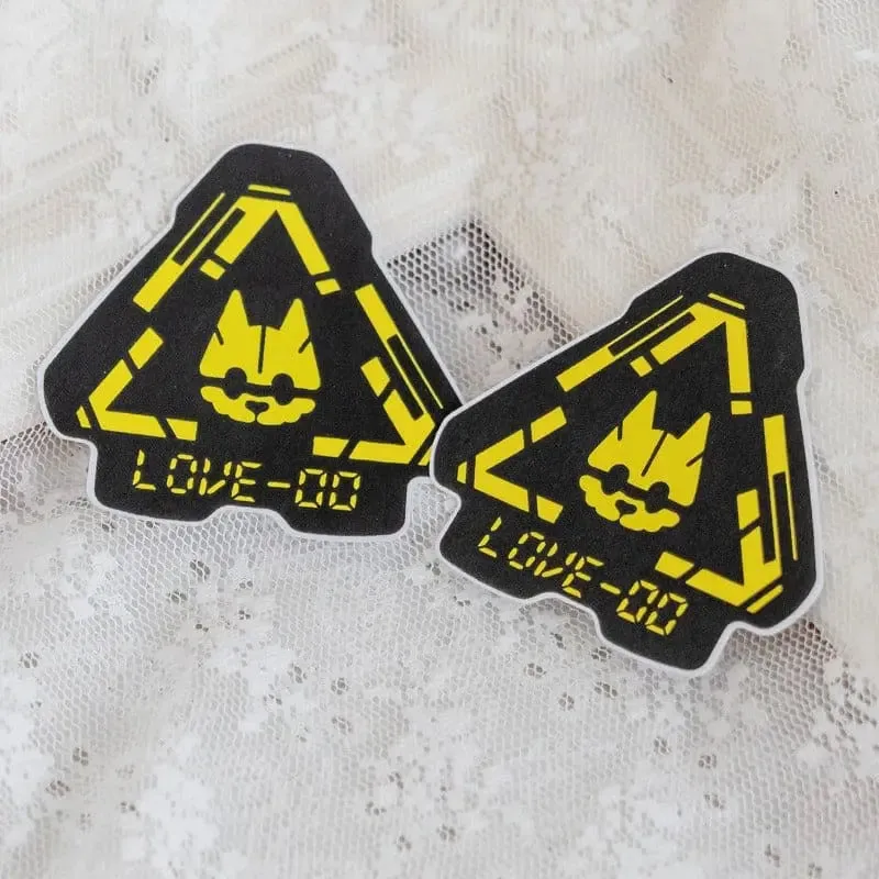 CyberPunk Cat Crotch and Boobs Stickers ON856