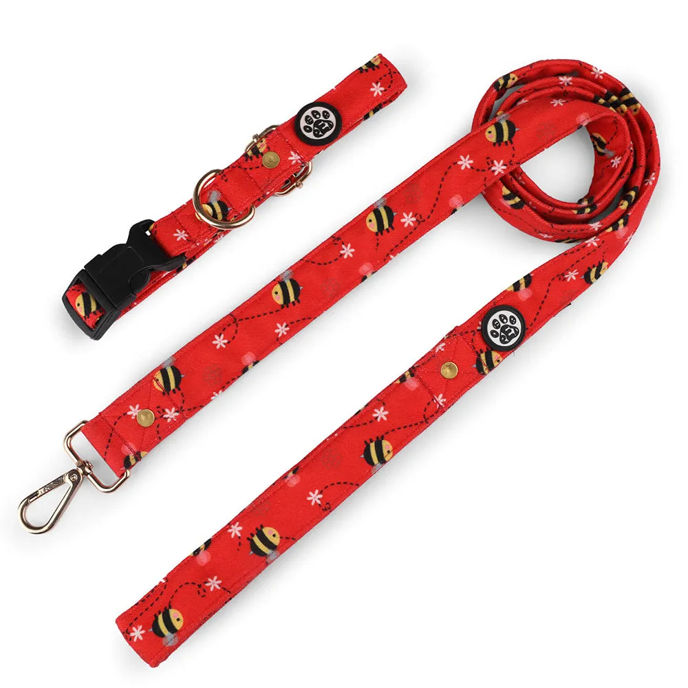 Dear Pet BusyBee Dog Collar & Leash Set