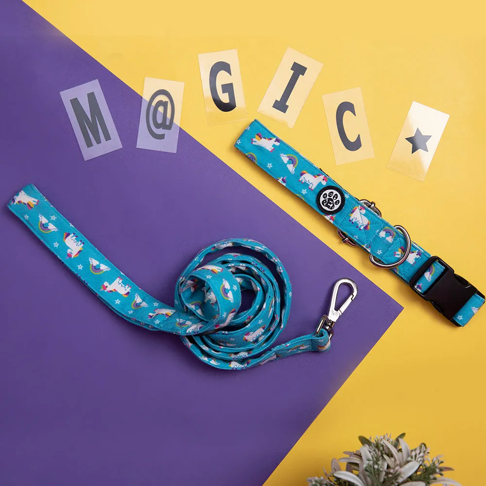 Dear Pet Majestic Unicorns Dog Collar & Leash Set