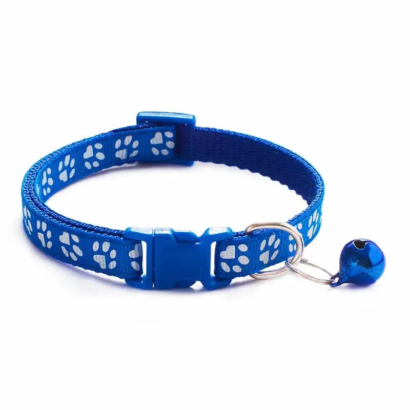 Fashion Pets Dog Collar Cartoon Funny Footprint Cute Bell Adjustable Collars For Dog Cats Puppy Pet Accessories Free Shipping