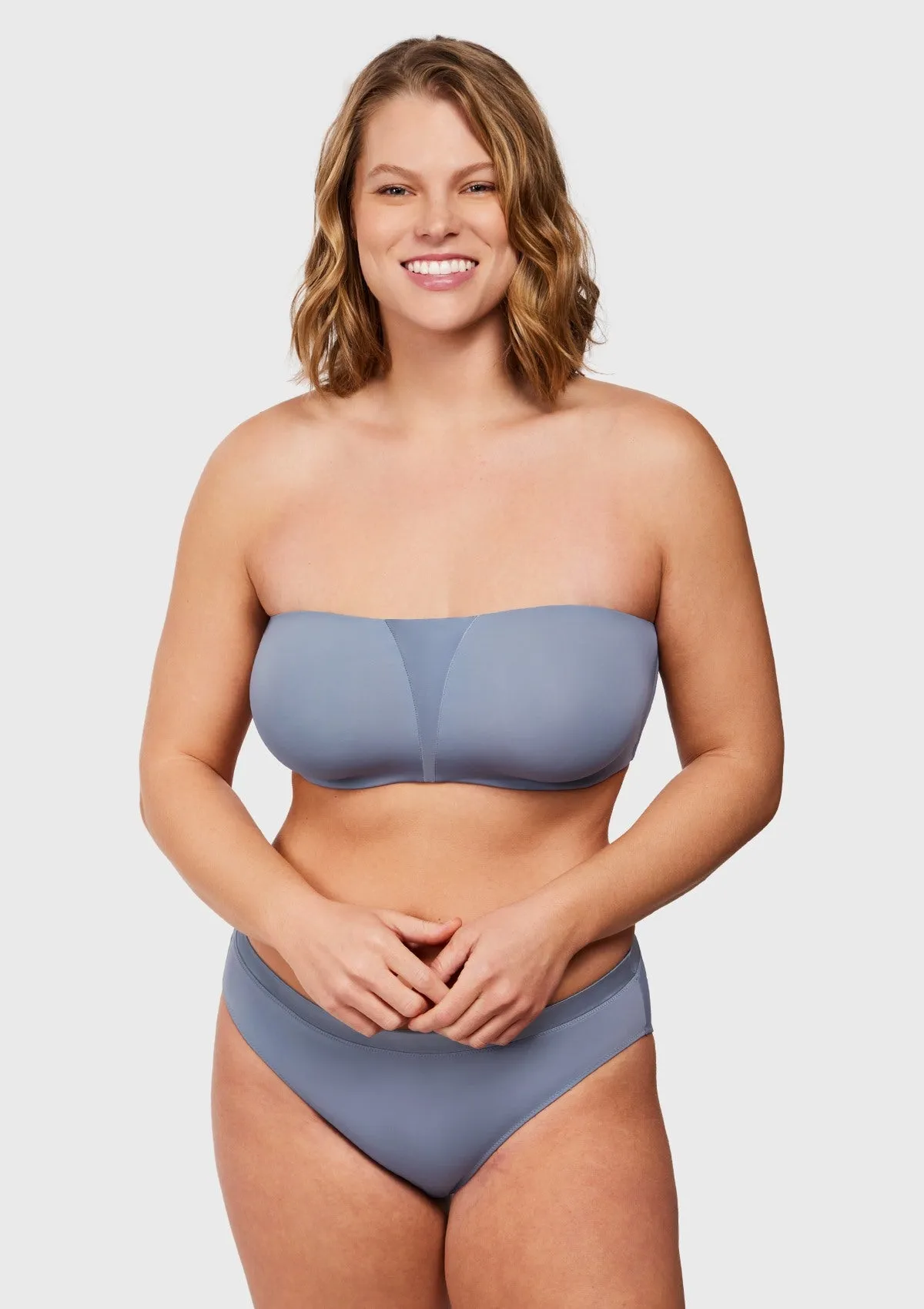 Fiery Unlined Seamless Comfort Underwire Plus Size Bandeau Strapless Bra