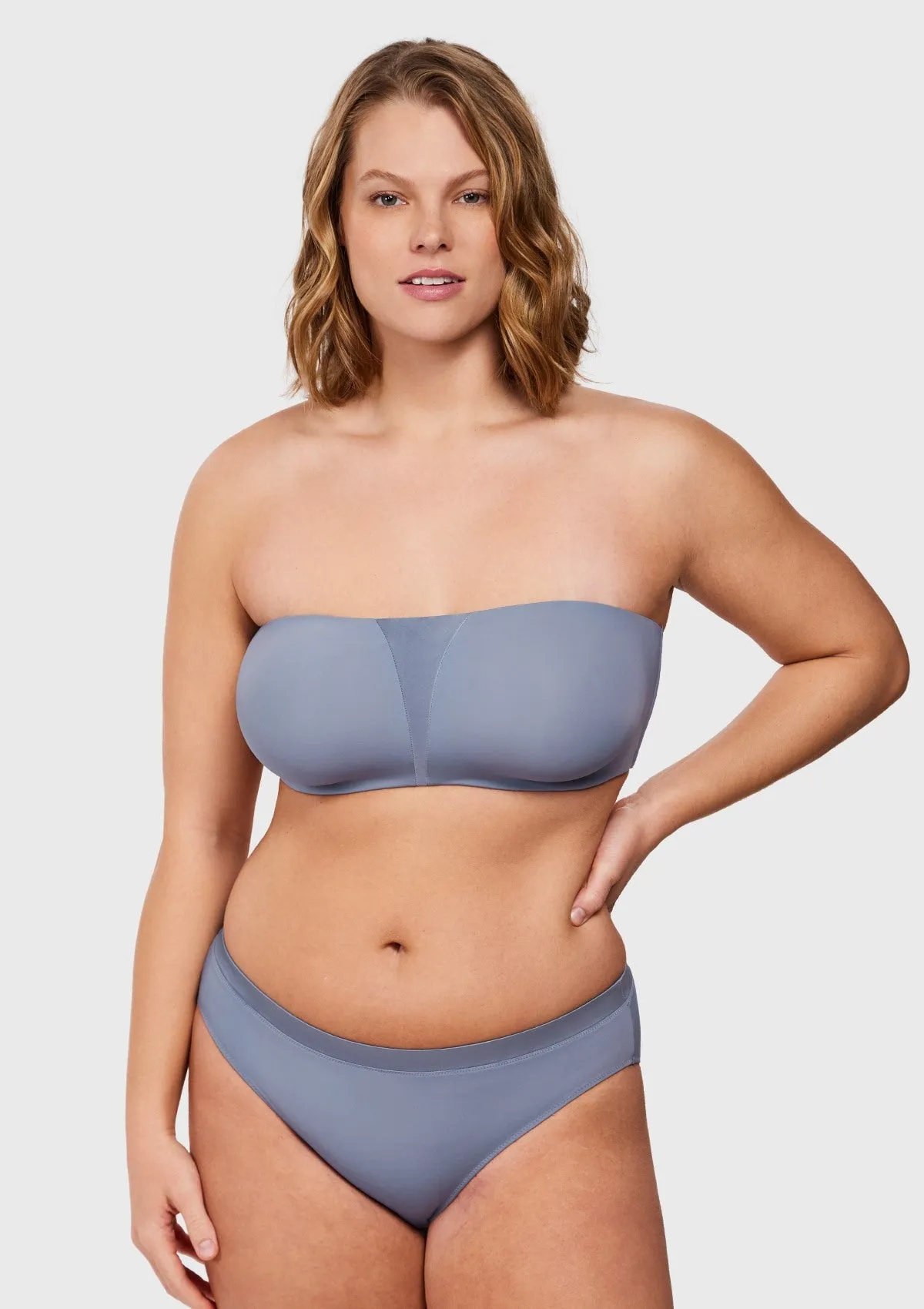 Fiery Unlined Seamless Comfort Underwire Plus Size Bandeau Strapless Bra