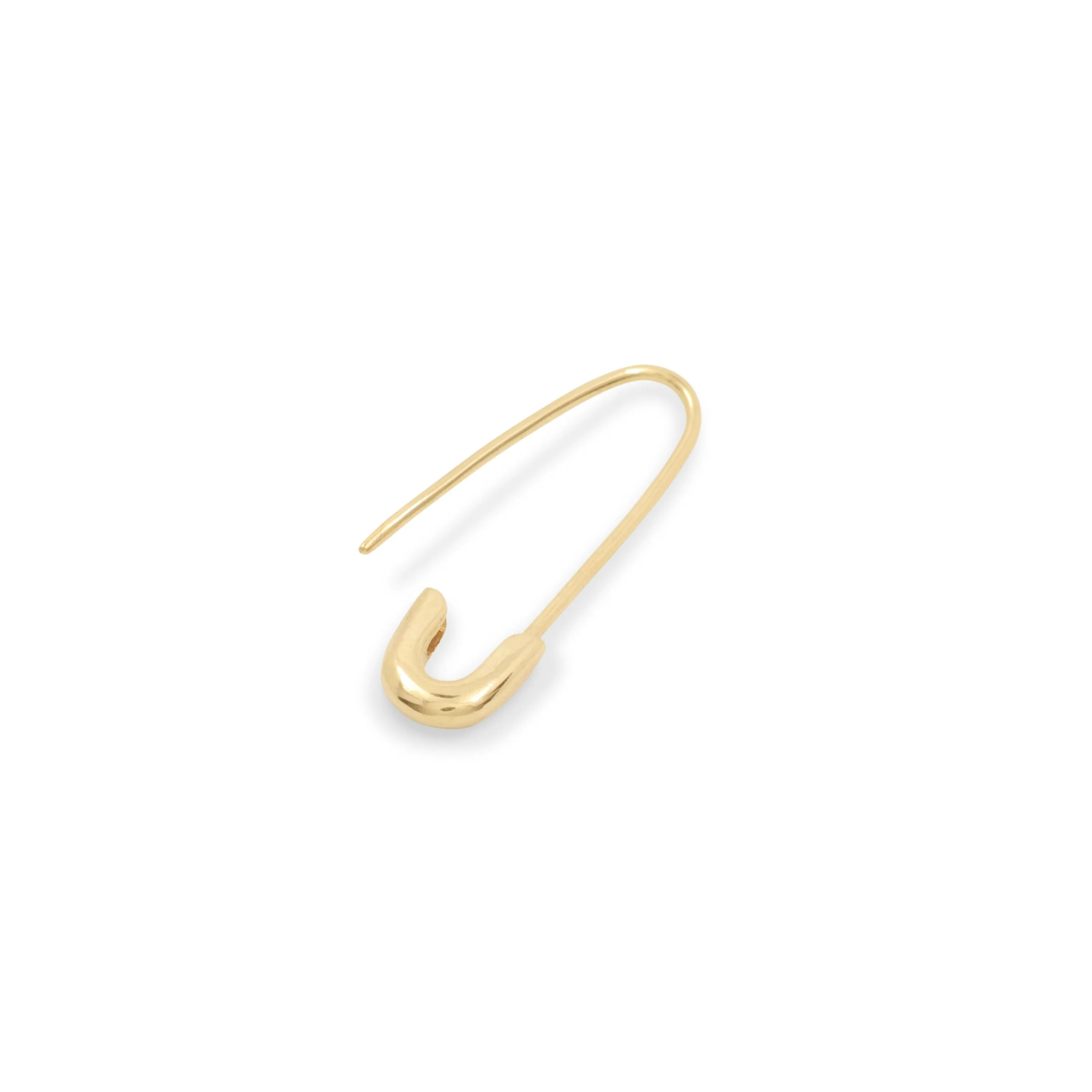 Gold Minimal Safety Pin Earring