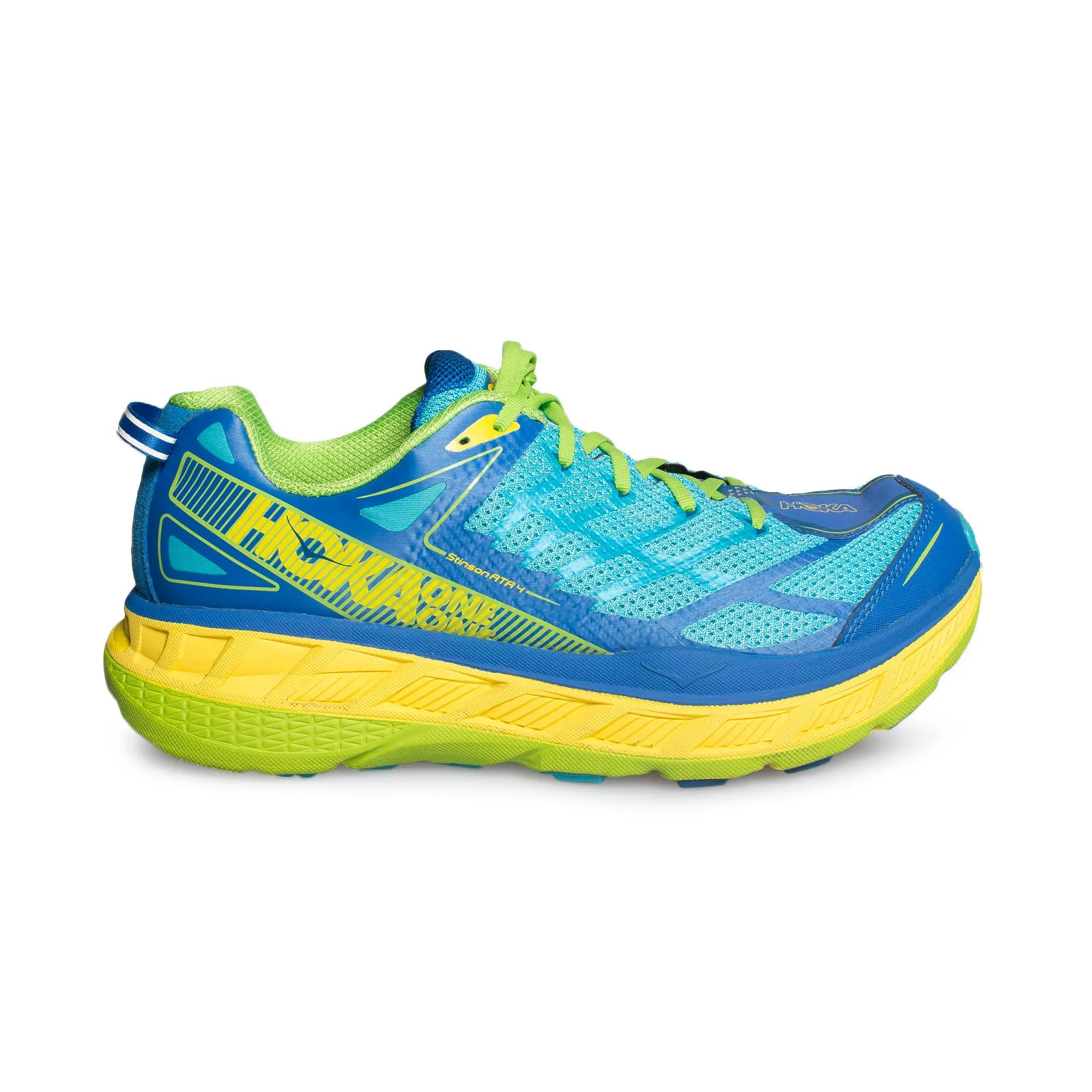 HOKA Stinson ATR 4 Blue Atoll / Blazing Yellow Running Shoes - Men's