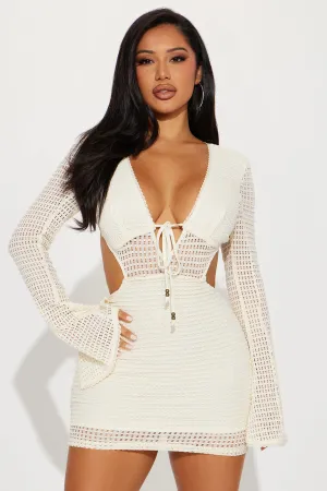 Ibiza Crochet Micro Mini Dress - Ivory