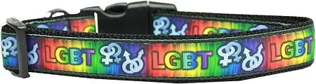 LGBT Nylon Dog Collar Medium