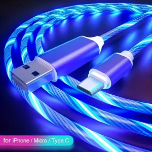 Light Up Your Life: Glowing LED Charging Cables for iPhone & Android!