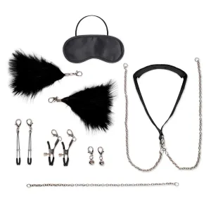 Lux Fetish 12 Piece Interchangeable Collar & Nipple Clips Set