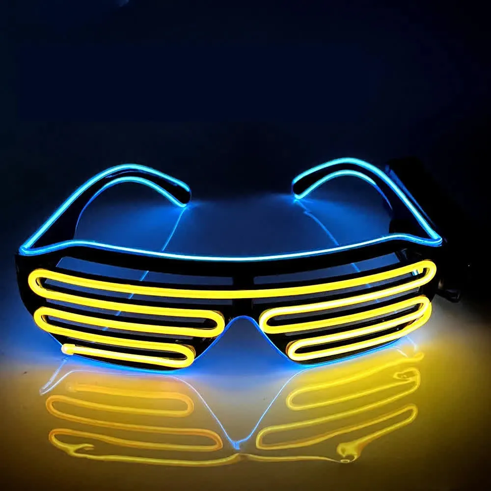 Modern Shutter Form Glowing LED Carnival Glasses