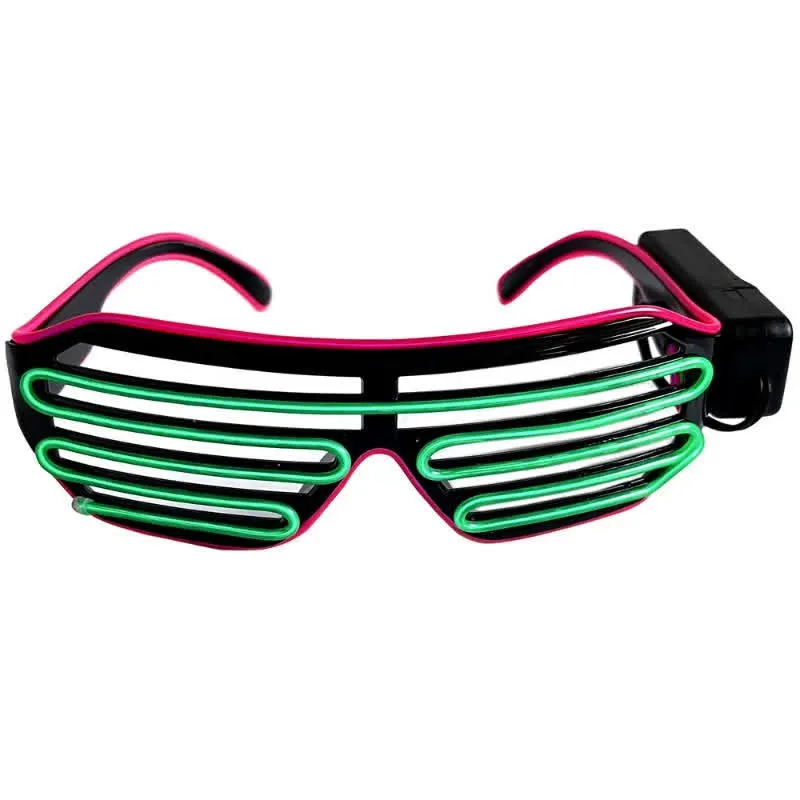 Modern Shutter Form Glowing LED Carnival Glasses